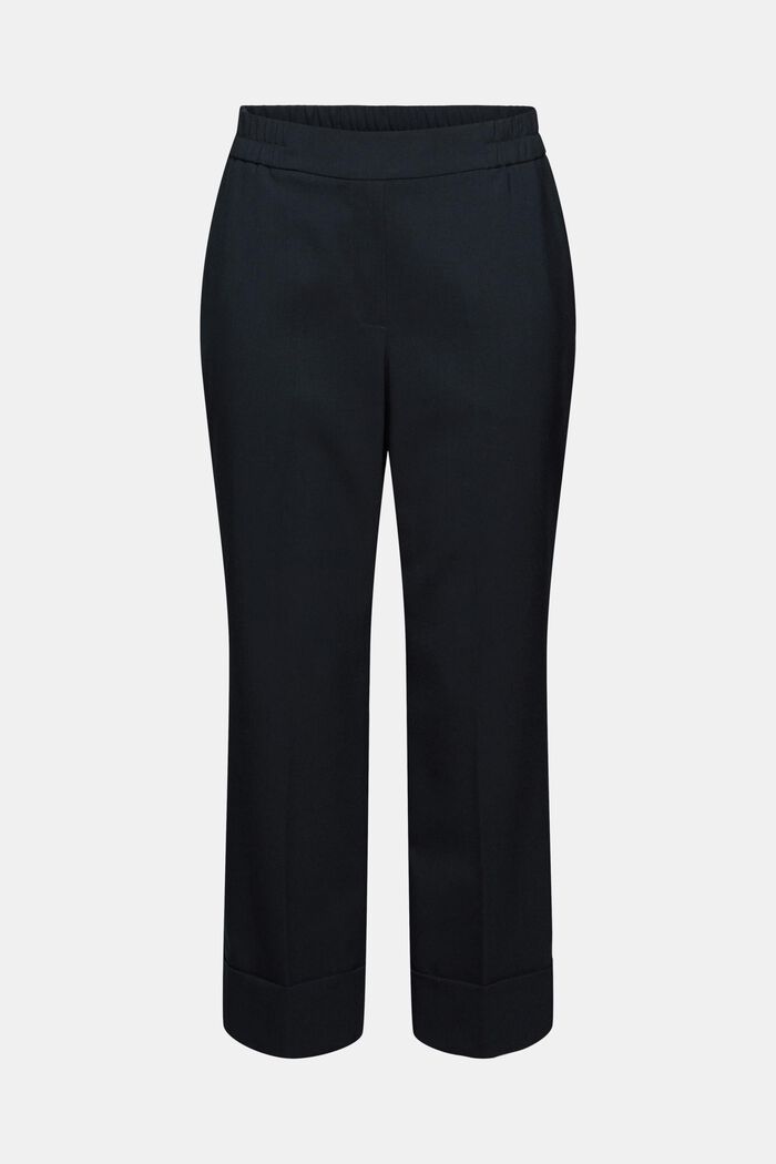 Zkrácené kalhoty se středně vysokým pasem, BLACK, detail image number 2
