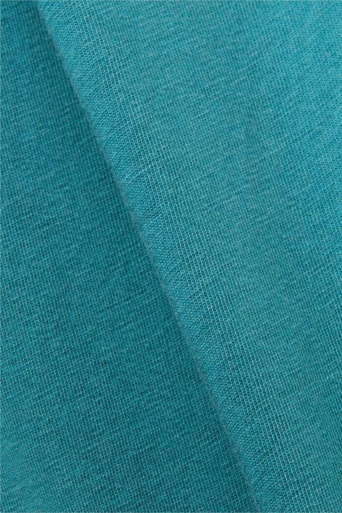 Žerzejové tričko, barvené po ušití, 100% bavlna, TEAL BLUE, detail image number 4