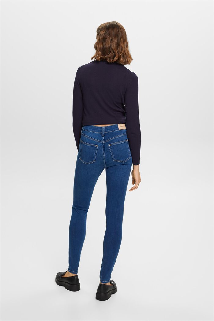 Skinny džíny s vysokým pasem, BLUE MEDIUM WASHED, detail image number 3