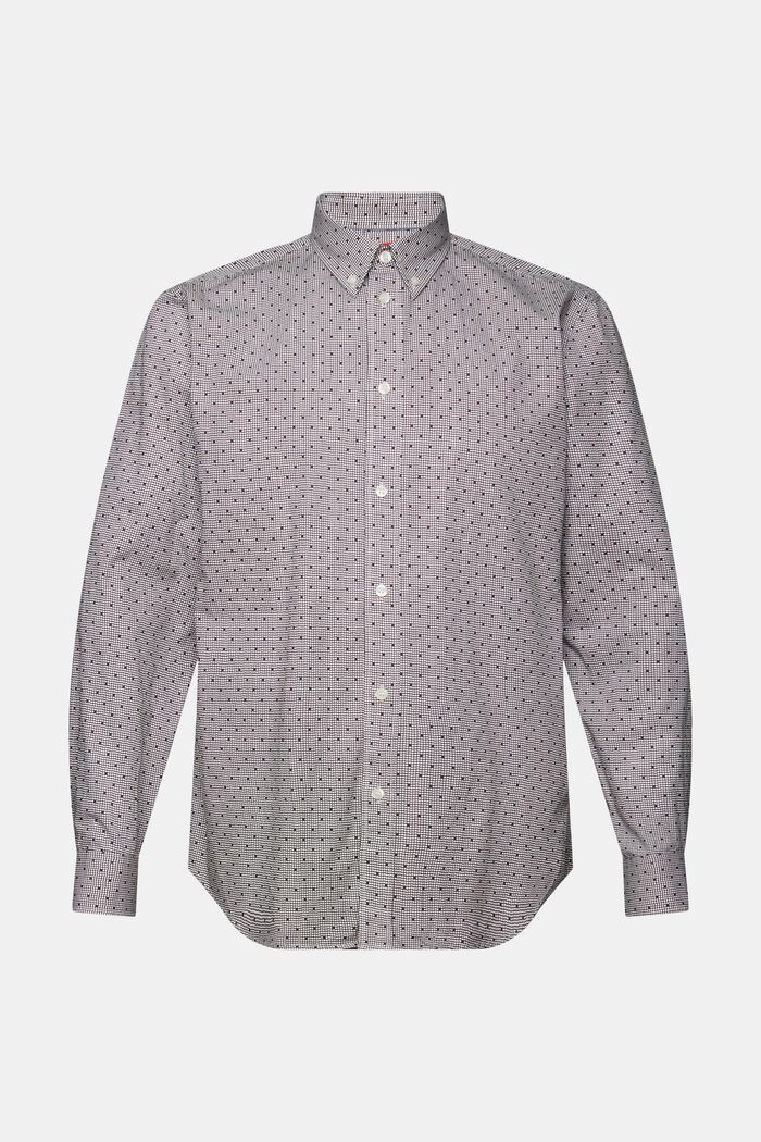 Propínací vzorovaná košile, 100% bavlna, DARK BROWN, detail image number 5