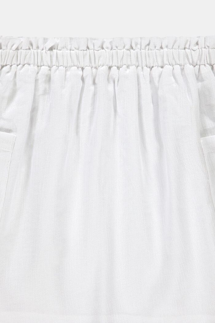 Sukně s elastickým pasem, 100% bavlna, WHITE, detail image number 2