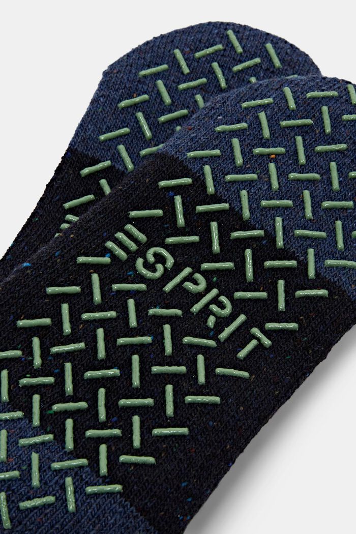 Domácí ponožky z vlněné směsi s protiskluzovým chodidlem, MARINE, detail image number 1