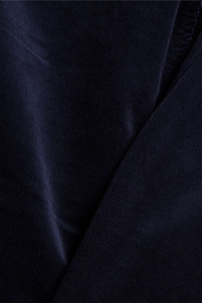 Kalhoty z jemného manšestru ze směsi s bavlnou, NAVY, detail image number 4