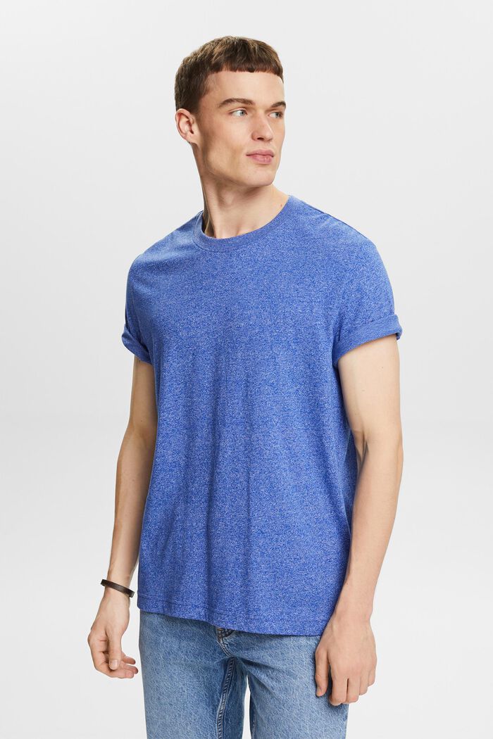 Melírované tričko, BRIGHT BLUE, detail image number 4