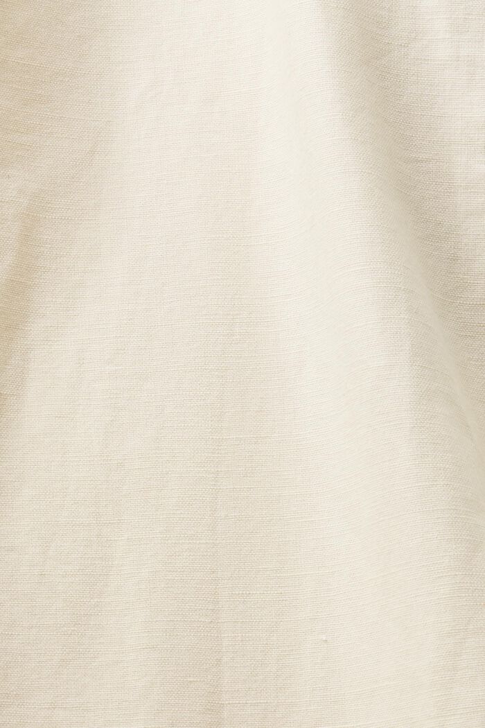 Zkrácená kalhotová sukně z bavlny se lnem, CREAM BEIGE, detail image number 6