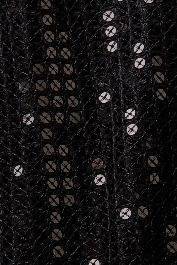Halenka s krátkým rukávem a flitry, BLACK, detail image number 6
