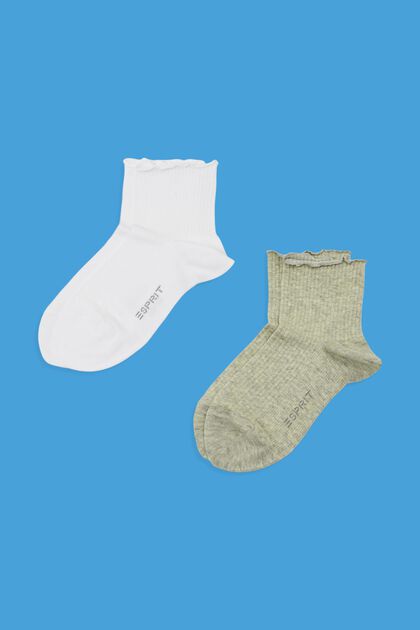 2 páry ponožek se srolovaným lemem, bio bavlna