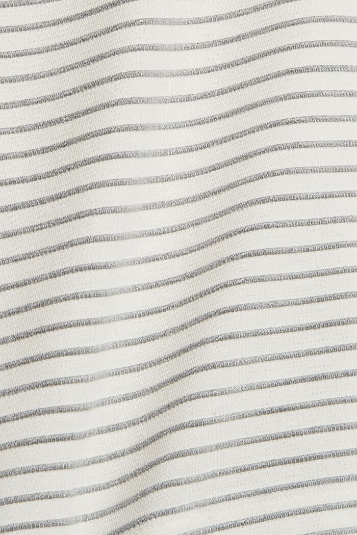 Tričko s dlouhým rukávem a 3D pruhovaným vzorem, OFF WHITE, detail image number 4