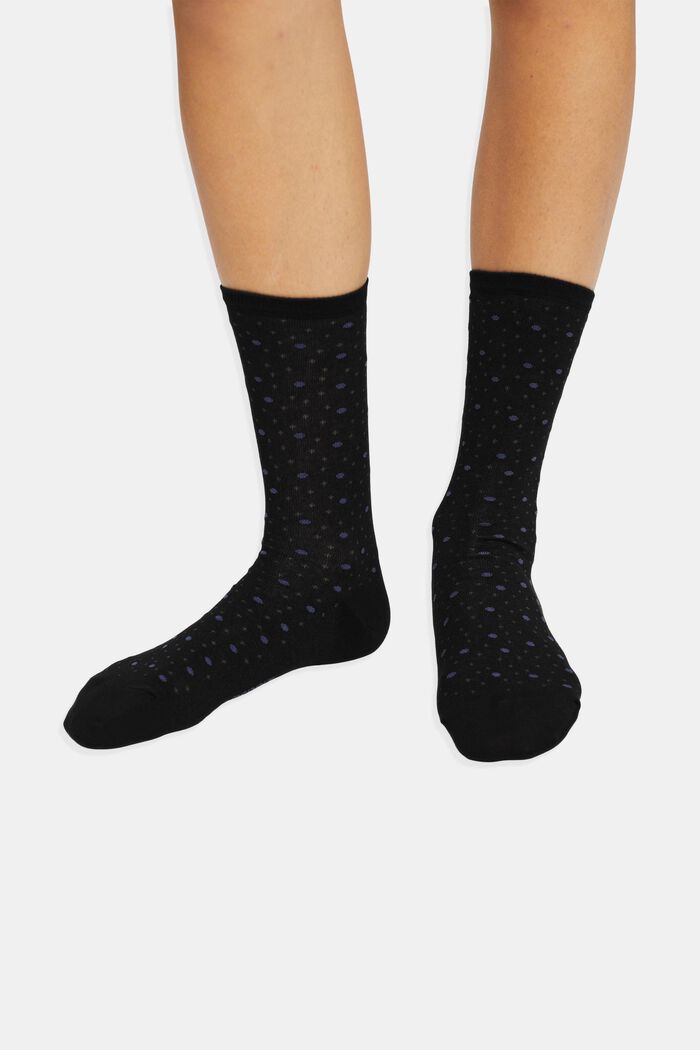 2 páry ponožek, bio bavlna, BLACK, detail image number 2