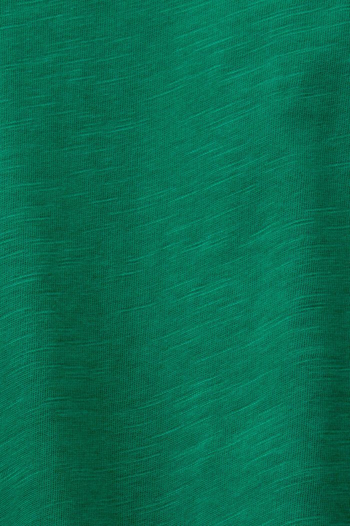 Žerzejové tričko s dlouhým rukávem, 100% bavlna, DARK GREEN, detail image number 5