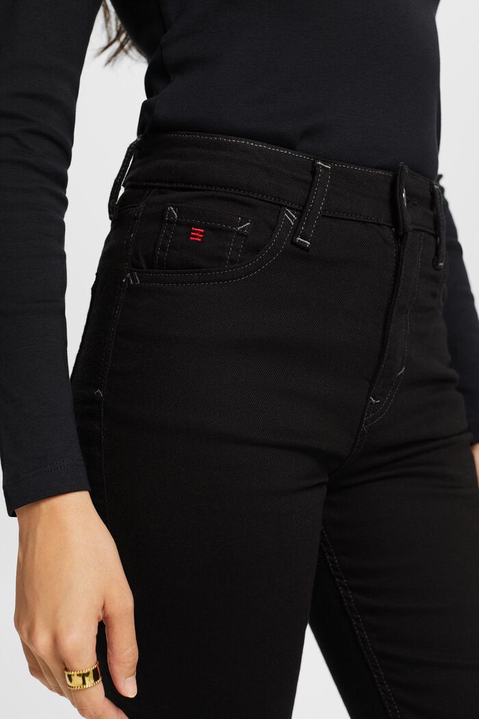 Retro Slim džíny s vysokým pasem, BLACK RINSE, detail image number 2