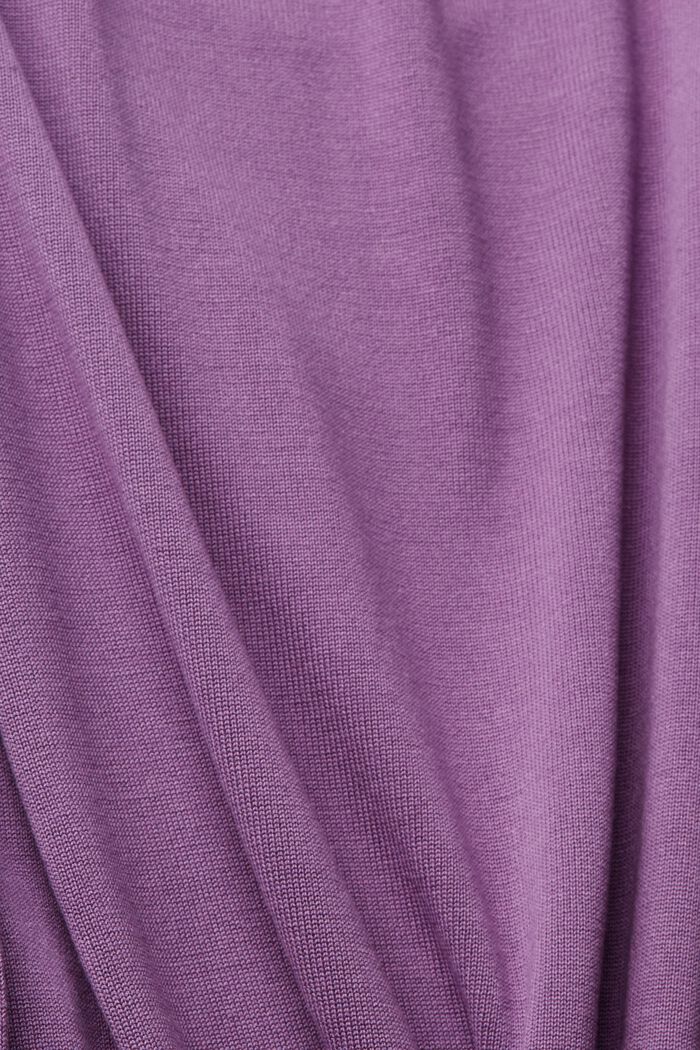 Pletené tričko s hranatým výstřihem, PURPLE, detail image number 4