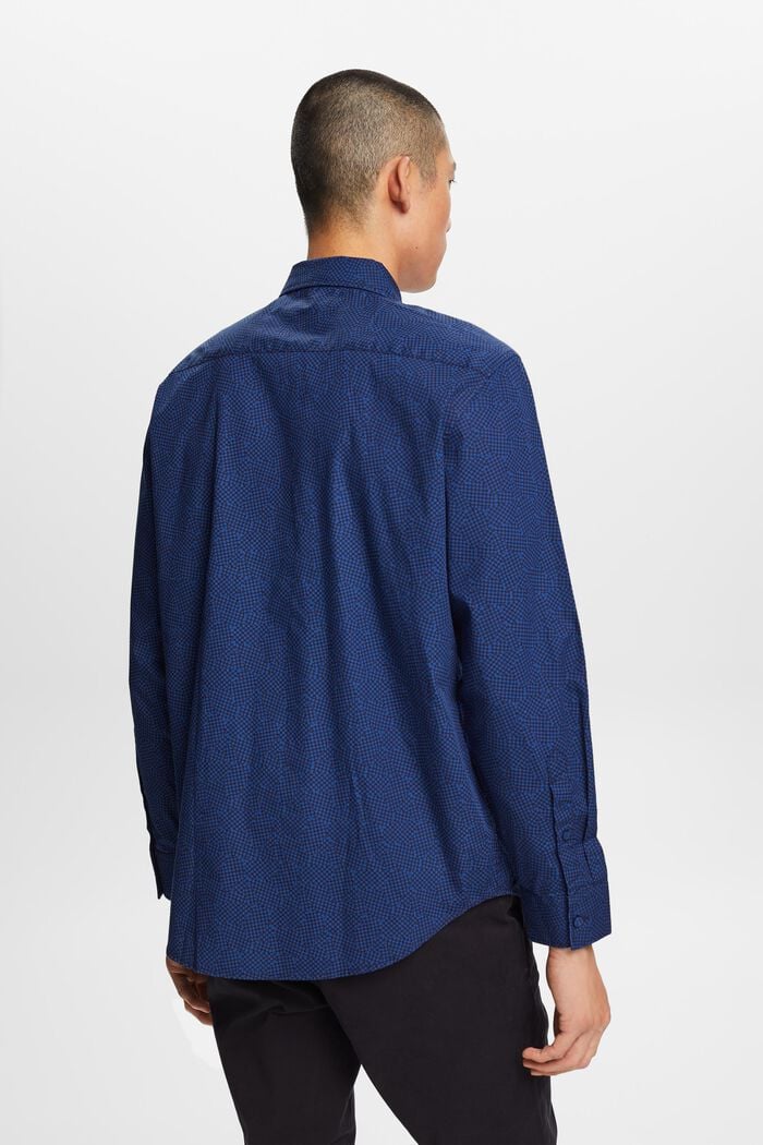 Vzorovaná košile, 100% bavlna, NAVY, detail image number 3