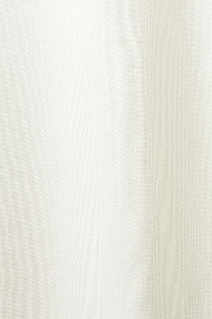 Unisex flísová mikina s logem, z bavlny, OFF WHITE, detail image number 6