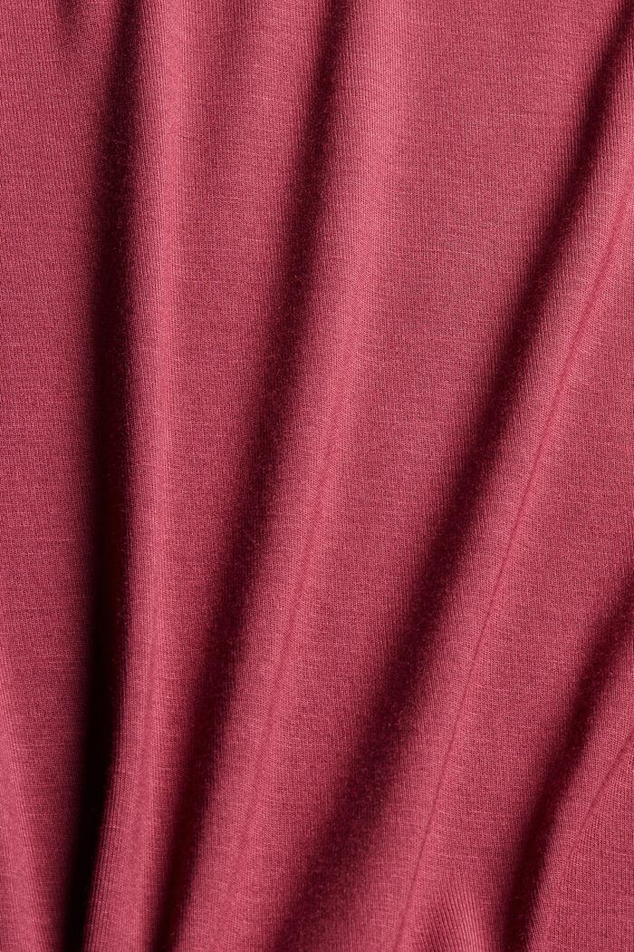 Krátké žerzejové pyžamo z materiálu LENZING™ ECOVERO™, DARK RED, detail image number 4