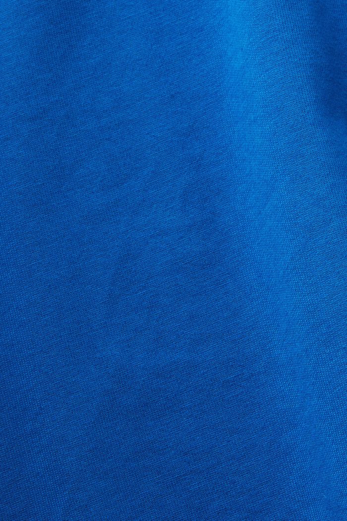 Bavlněné tričko s výstřihem ke krku a s logem, BRIGHT BLUE, detail image number 5