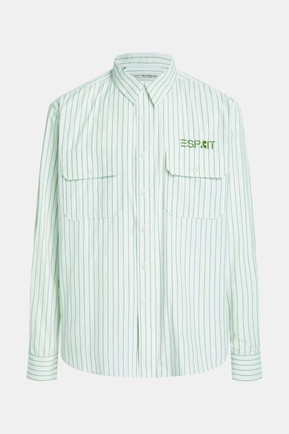 Pruhovaná košile s volnějším střihem Relaxed Fit, GREEN, overview