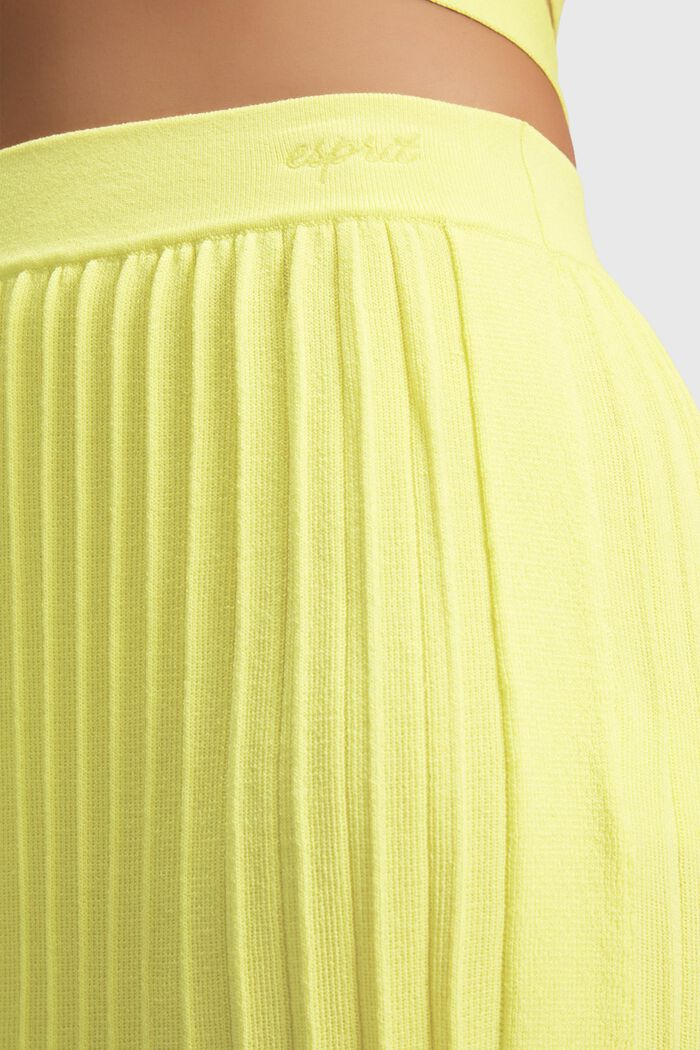 Plisovaná midi sukně, LIGHT YELLOW, detail image number 2