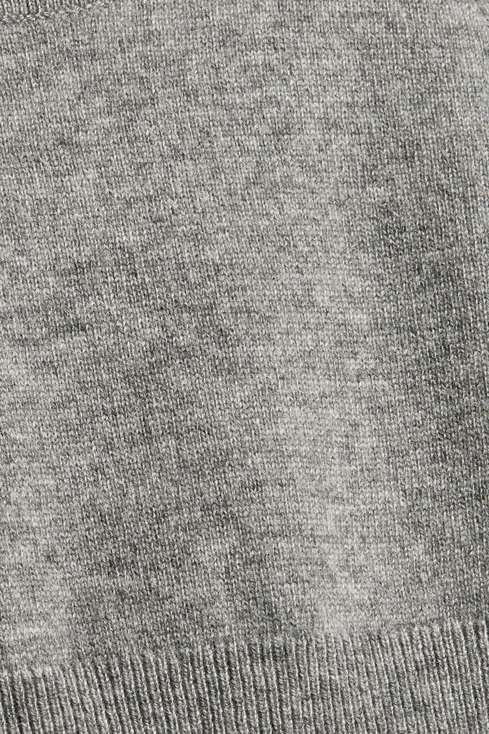 S kašmírem: zkrácený top z pleteniny, MEDIUM GREY, detail image number 4