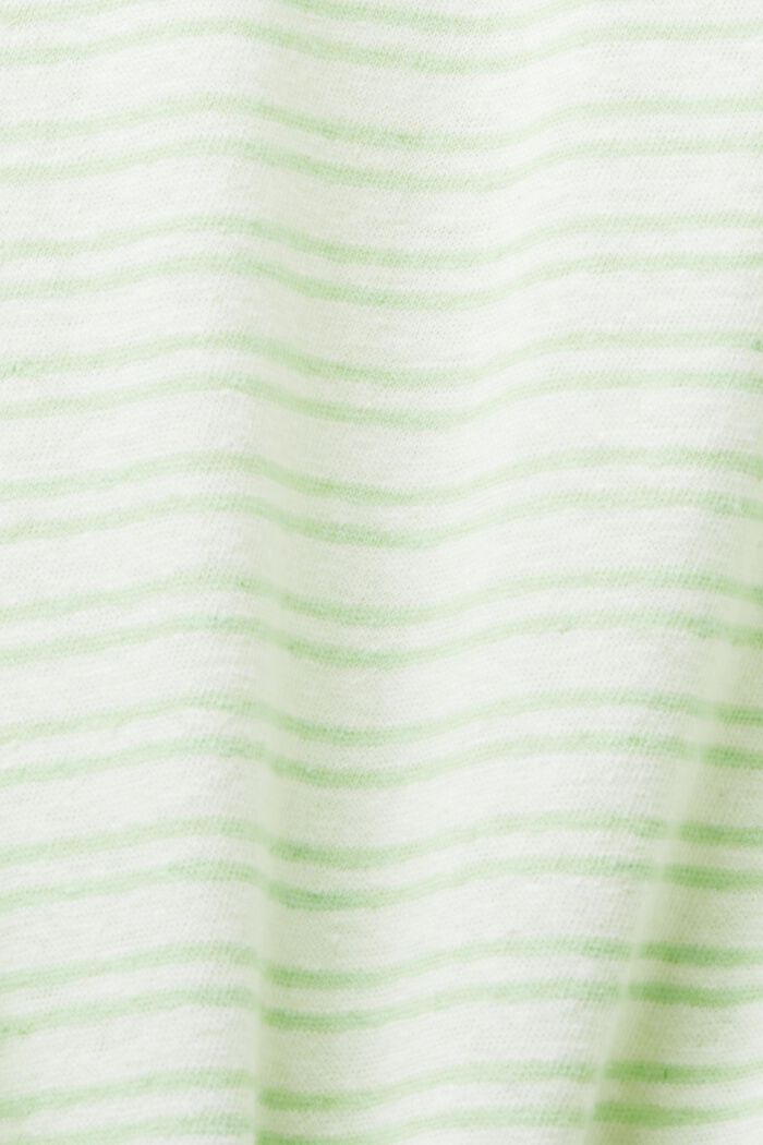 Tričko ze směsi bavlny a lnu, CITRUS GREEN, detail image number 6