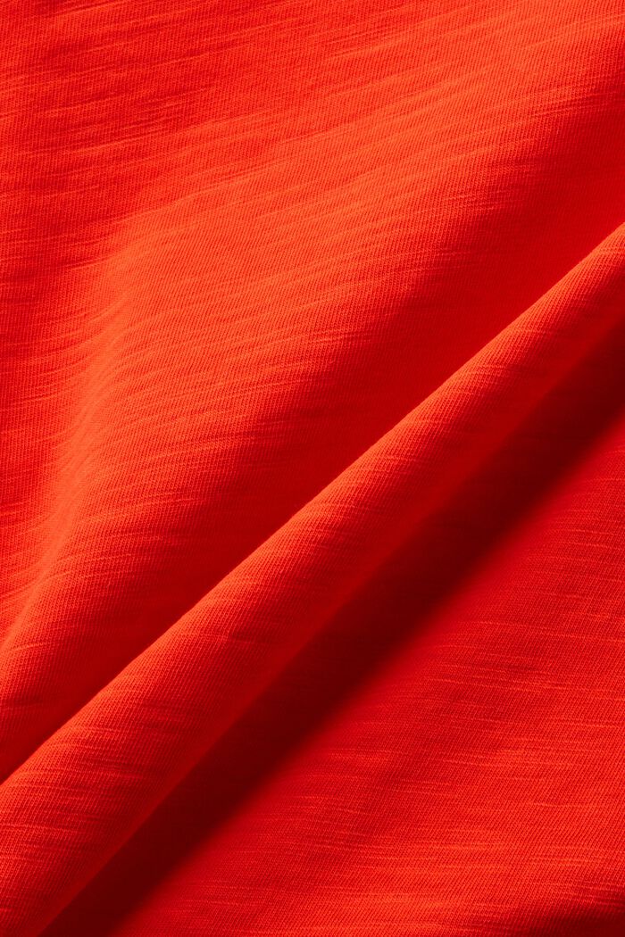 Tričko z žerzeje, se špičatým výstřihem, RED, detail image number 4
