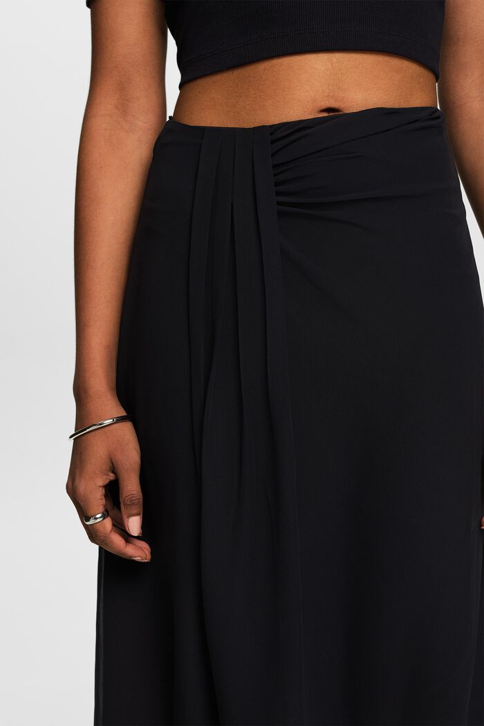Midi sukně ze šifonu, BLACK, detail image number 3