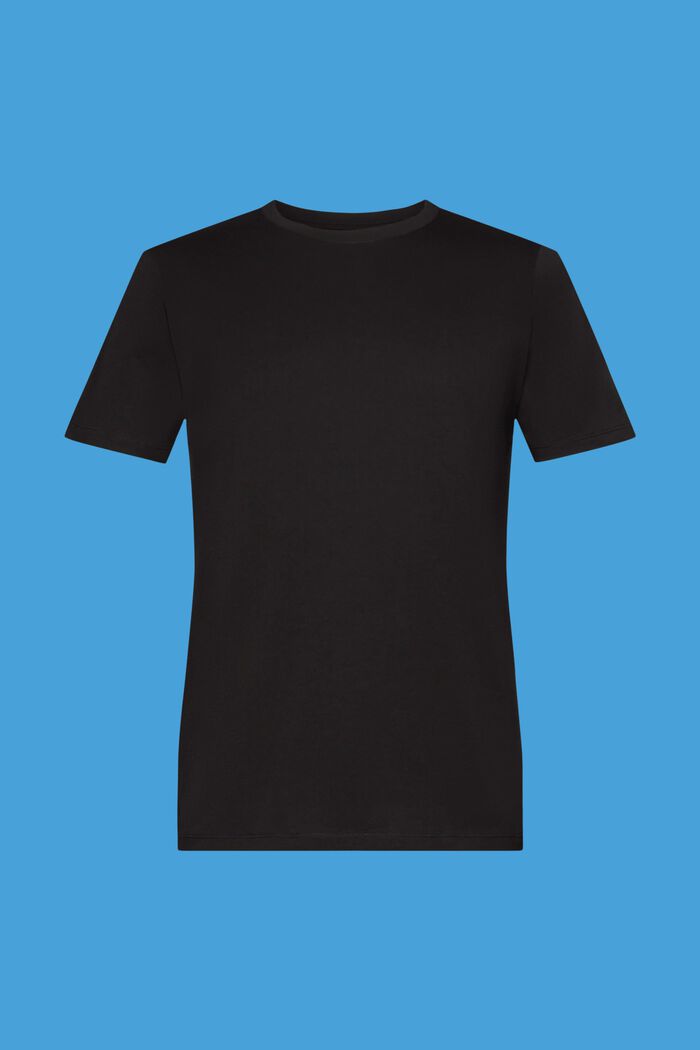 Žerzejové tričko s kulatým výstřihem, BLACK, detail image number 6