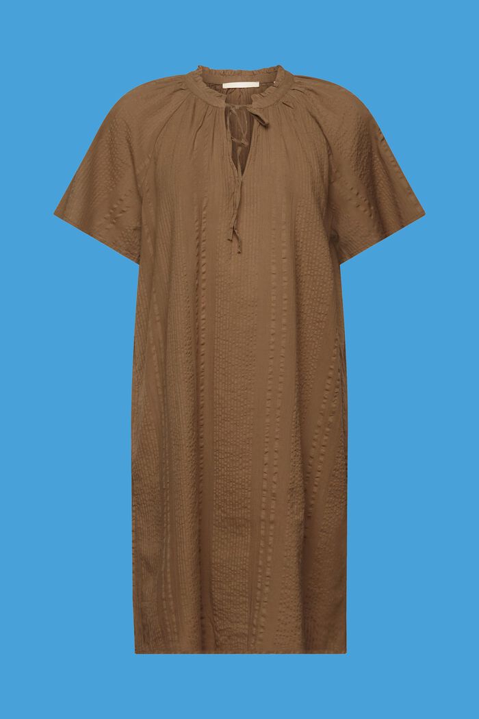 Šaty ze strukturované bavlny, KHAKI GREEN, detail image number 6