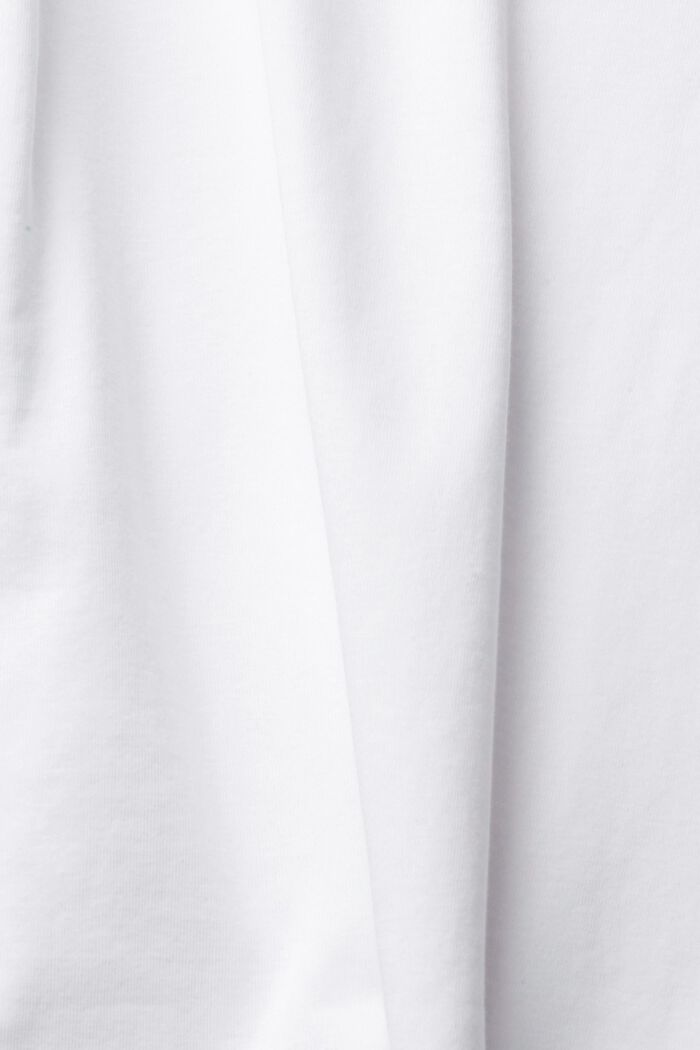 Tričko z bio bavlny, s ohrnutými manžetami, WHITE, detail image number 1