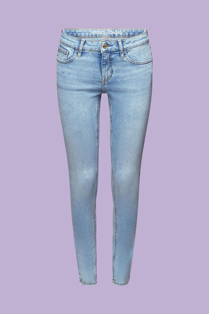 Skinny džíny se střední výškou pasu, BLUE LIGHT WASHED, detail image number 7