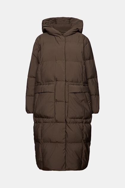 Péřový kabát s kapucí
