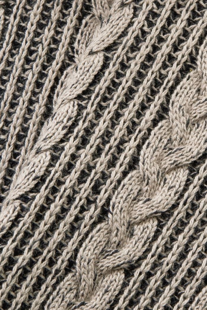 Kardigan na zip, z copánkové pleteniny, BLACK, detail image number 5