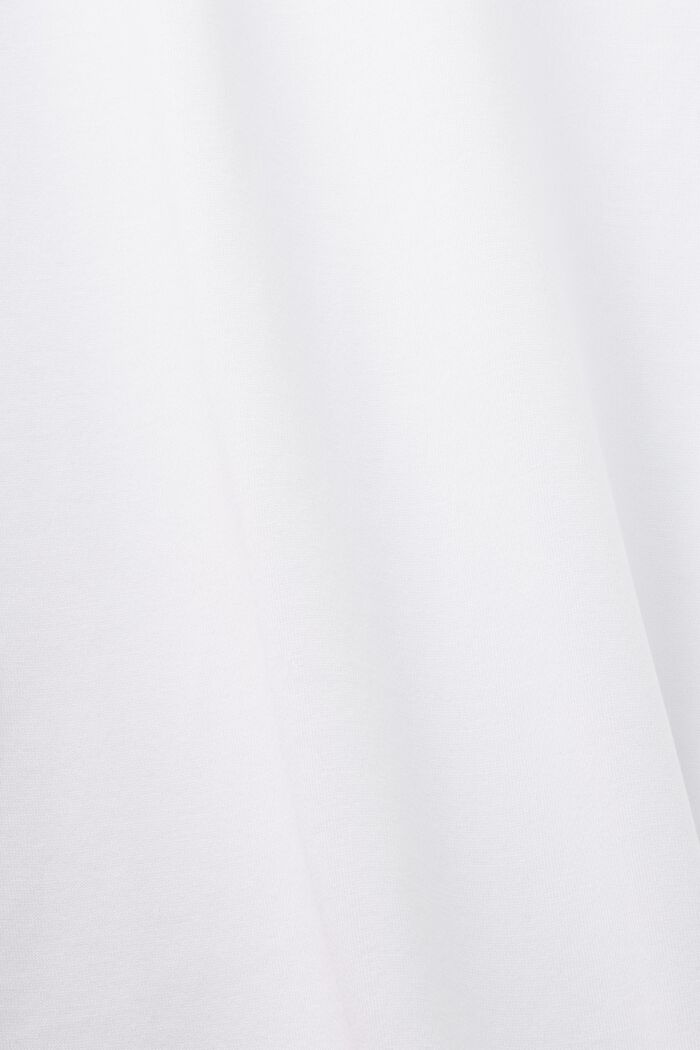 Žerzejové tričko s kulatým výstřihem, 100% bavlna, WHITE, detail image number 5