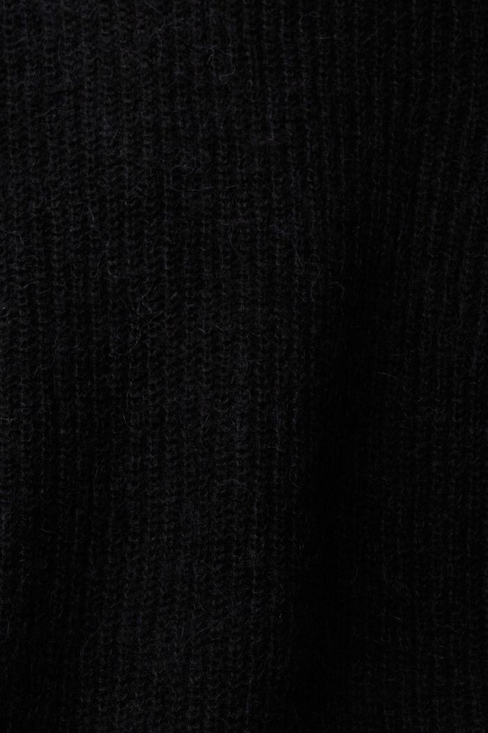 S vlnou/alpakou: pletený kardigan, BLACK, detail image number 5