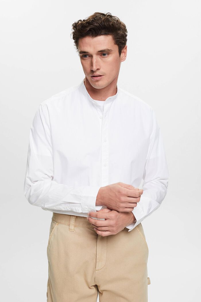 Košile s nízkým stojáčkem, WHITE, detail image number 0
