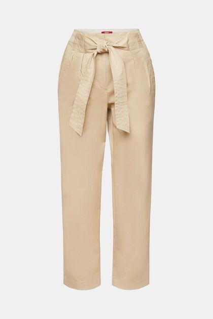Kalhoty chino s přišitou vázačkou, 100% bavlna