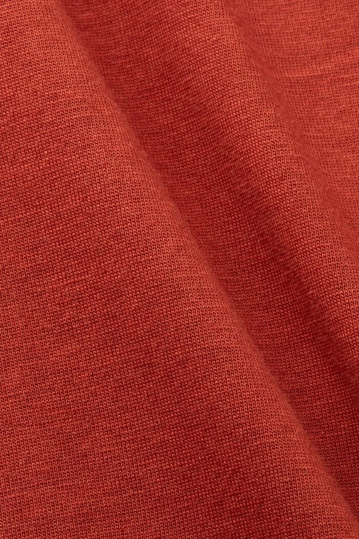 Tričko s řasením, 100% bavlna, TERRACOTTA, detail image number 5
