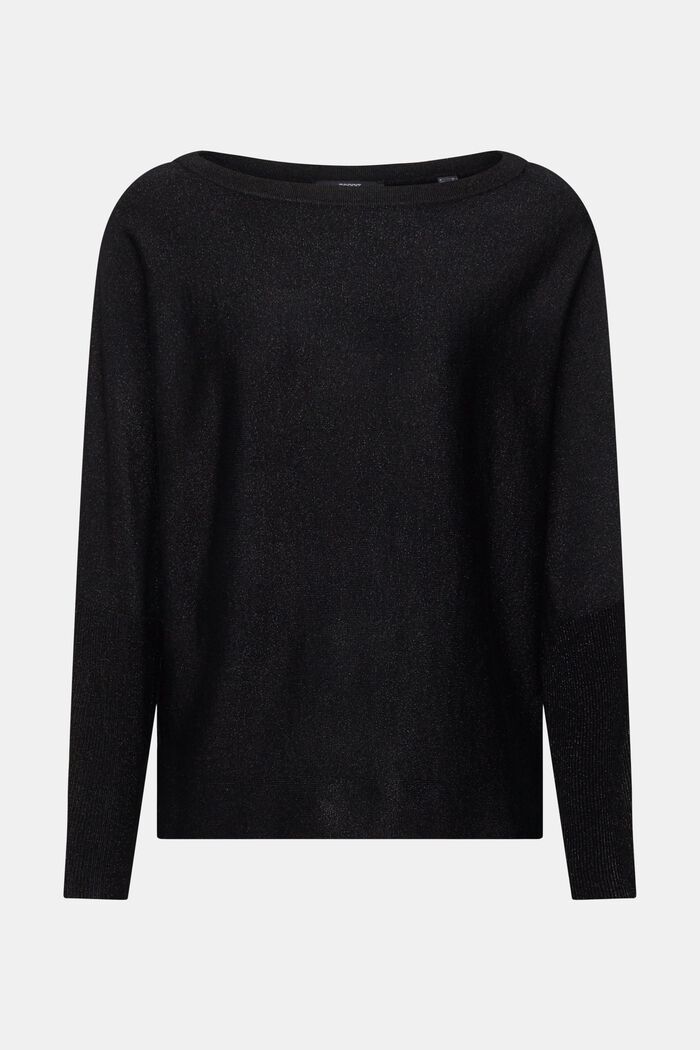 Třpytivý pulovr, LENZING™ ECOVERO™, BLACK, detail image number 7