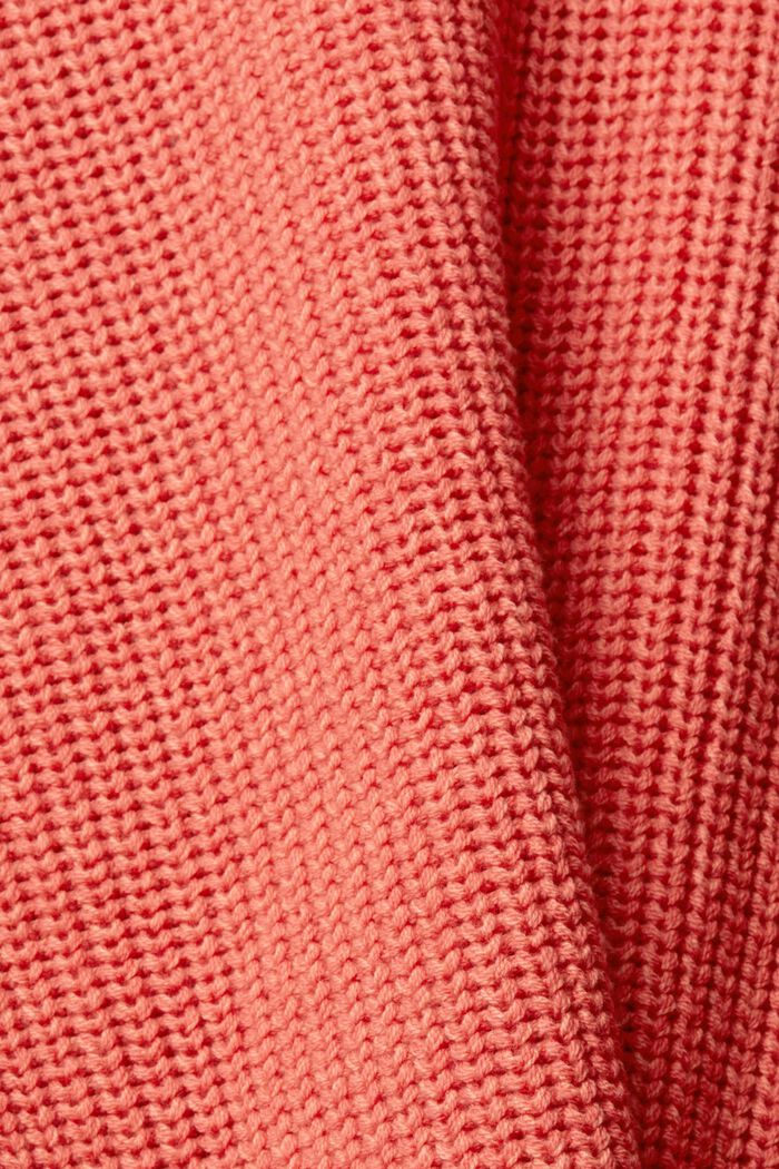 Pletený žebrový svetr, CORAL, detail image number 1