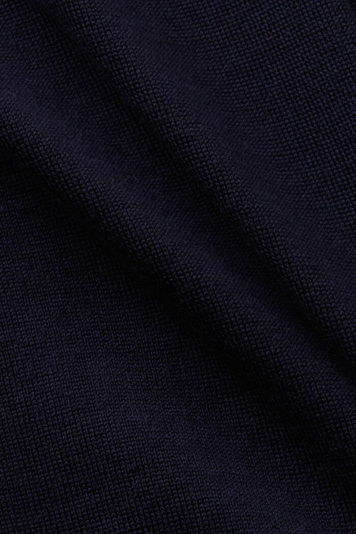 Vlněný pulovr s kulatým výstřihem, NAVY, detail image number 6