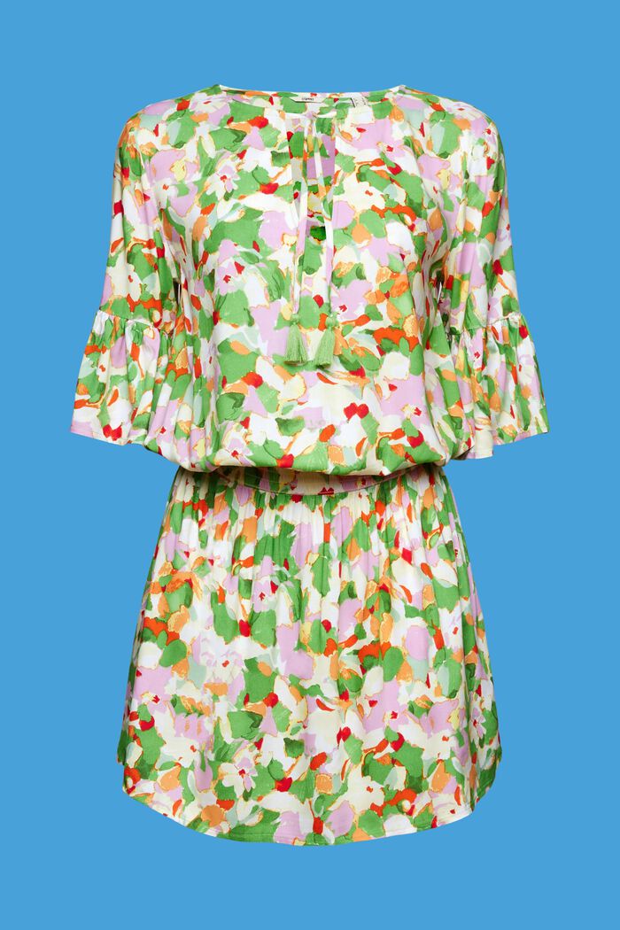 Plážové mini šaty, LENZING™ ECOVERO™, GREEN, detail image number 4