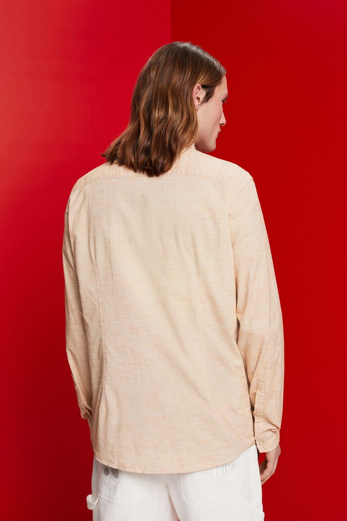 Pruhovaná košile z udržitelné bavlny, CARAMEL, detail image number 3