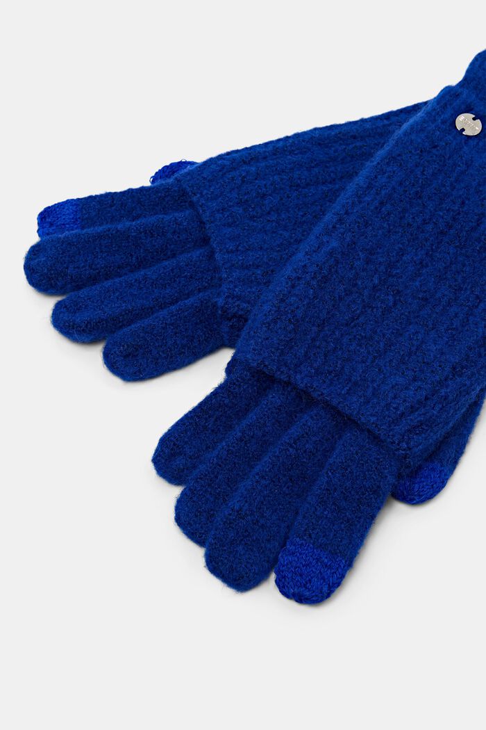 Pletené rukavice 2 v 1, BRIGHT BLUE, detail image number 2