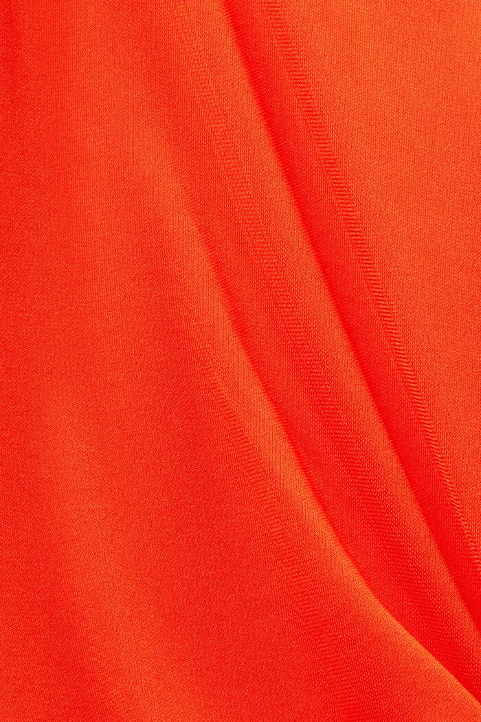 Krepové midi šaty s uzlem, BRIGHT ORANGE, detail image number 5