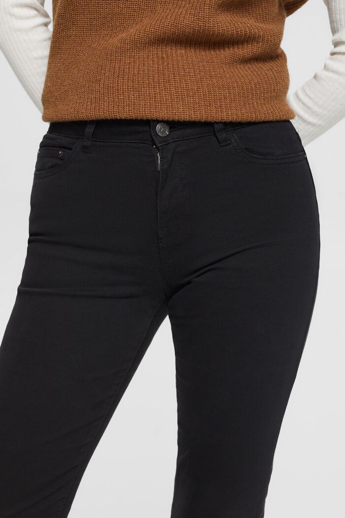 Kalhoty skinny fit, se středně vysokým pasem, BLACK, detail image number 2