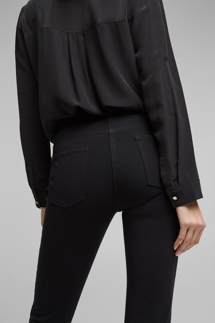 Bistrečové kalhoty s bio bavlnou, BLACK, detail image number 5