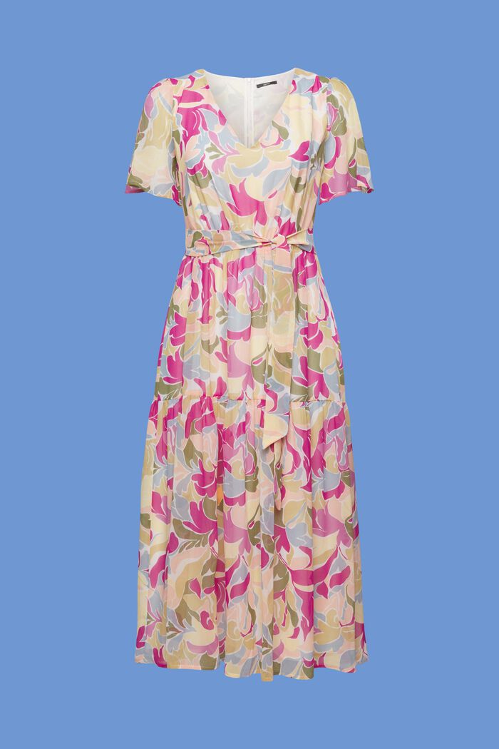 Z recyklovaného materiálu: šifonové midi šaty, LIGHT BLUE LAVENDER, detail image number 6