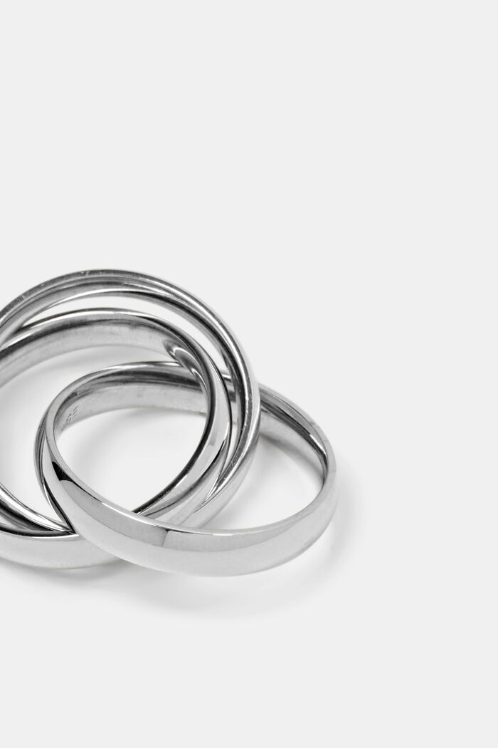 Trojitý prsten z nerezové oceli, SILVER, detail image number 1