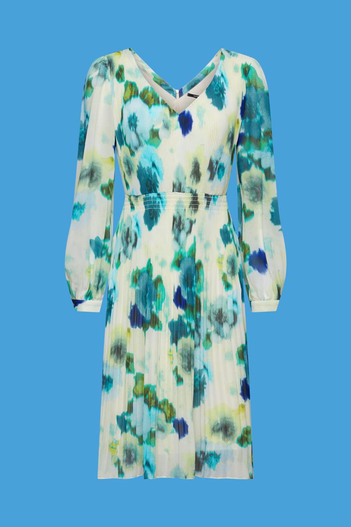 Mini šaty s květovaným potiskem po celé ploše, CITRUS GREEN, detail image number 6