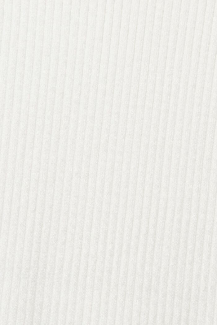Žebrové minišaty s polokošilovým límečkem, OFF WHITE, detail image number 4